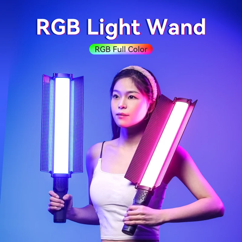 

Ulanzi VL360 RGB Handheld Light Wand 38W LED Light Stick Dimmable 2500K-10000K Photography Lighting Tube Fill Light 20 Effects