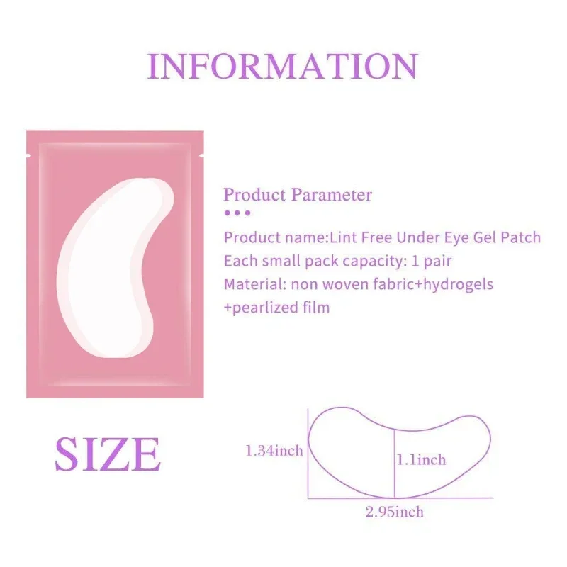 Eyelash Patches 100pairs Under Eyelashes Fake Lashes Stickers Lash Extension Supplies for Building Eyelid