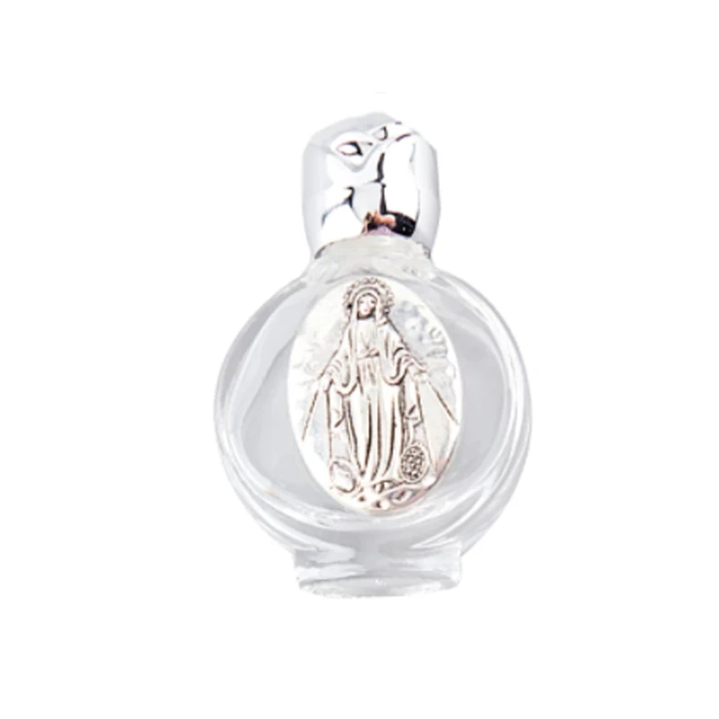 Empty Holy Water Bottle with Lid Clear Glass Organizer Praying Supplies holy water bottle