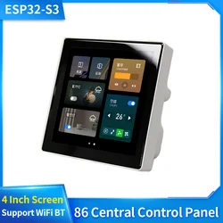 4 Inch ESP32-S3 IPS Touch Screen 86 Box Central Control Panel Monitor WiFi BT RS485 Chip Optional Temperature Humidity Sensor
