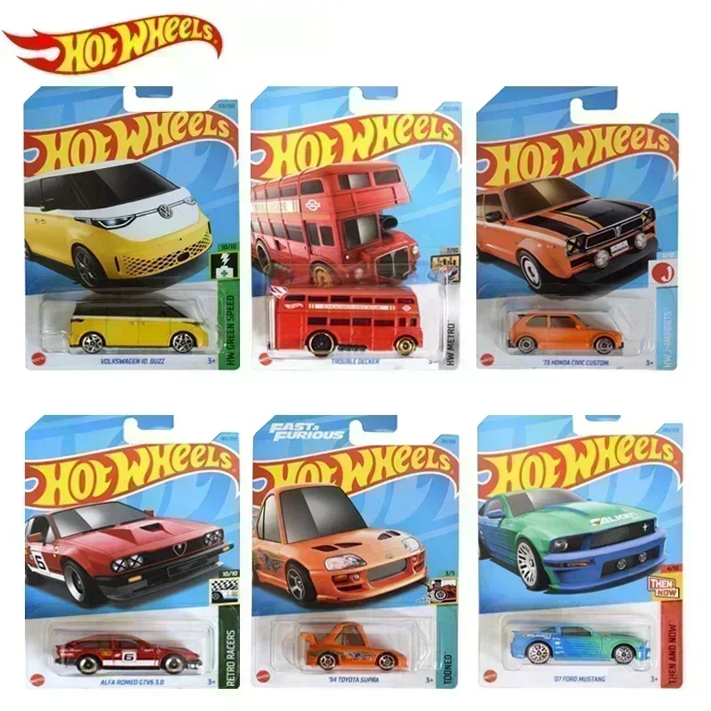 Original Hot Wheels Car Traffic Rail Carro Metal Diecast 1:64 Nissan Porsche Toyota Mazda Novel Children Kids Toys for Boys Gift 2024 original hot wheels car ford escort rs2000 kids toys for boys 1 64 diecast alloy voiture model brinquedos children gift