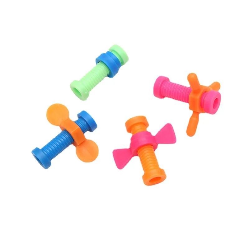 3Pcs Creative Screwing Building Blocks Toy Funny Children's Puzzle Toys Plastic Insert Nut Shape Boy Girls Holiday Birthday Gift