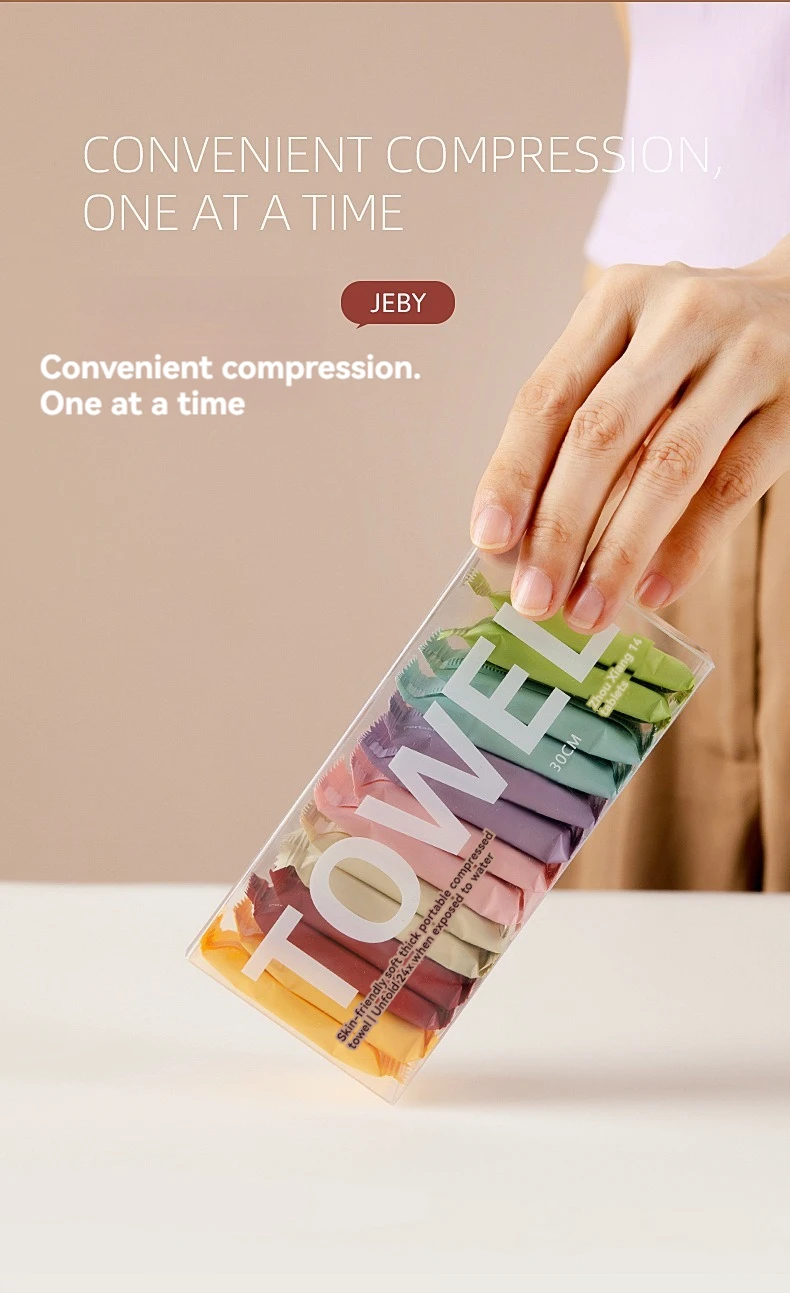 Description Picture 4 of itemOne-time Compressed Towel Washcloth Thickens the Cotton Bath Towel Travel Clean Face Independent Packing Portable Face Towel