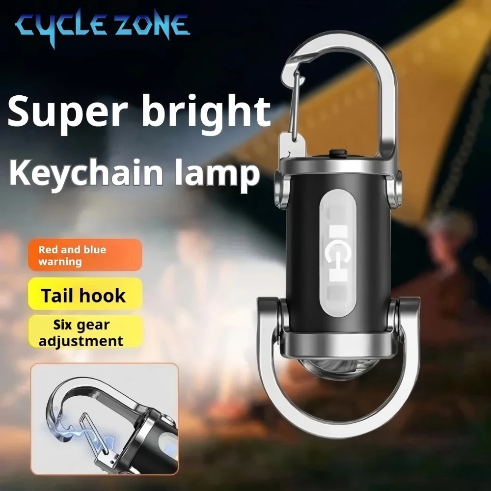 Compact LED Keychain Light - Multifunctional Portable Pocket Lamp