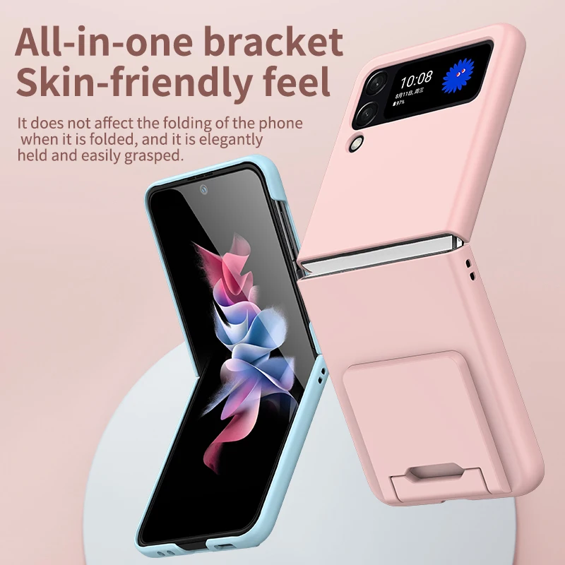 Per Samsung Z Flip 4 Custodia Pieghevole Per Pc Opaca Semplice Per Samsung Galaxy Z Flip4 Flip3 Flip 4 Flip 3 5G Cover Per Supporto Anti-Impronta Digi