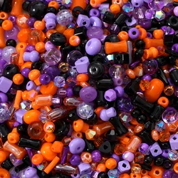 Vibrant Multi - Color Glass Rice Beads for DIY Jewelry and Accessories (Halloween Series)
