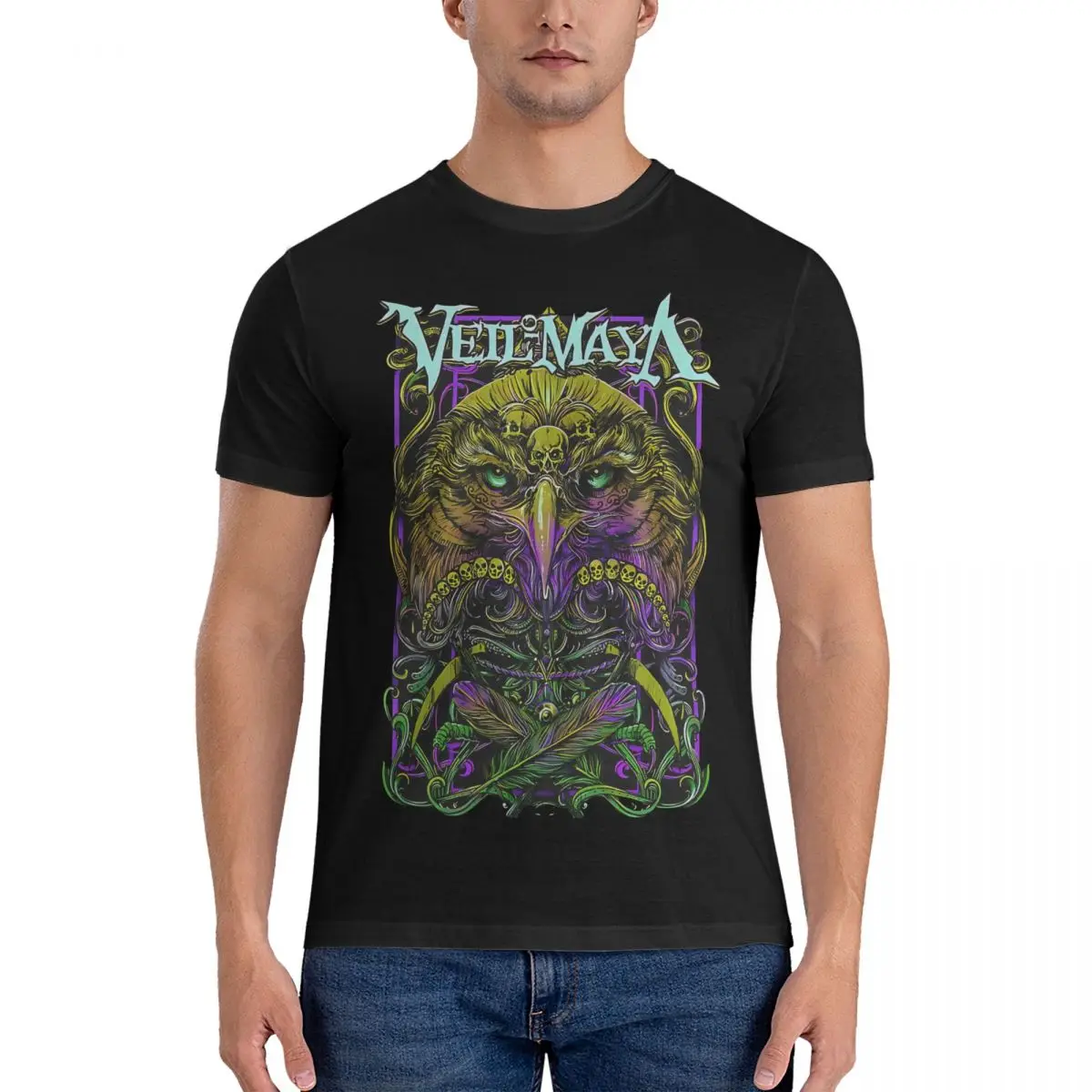Magliette Volpe Da Uomo Velo Di Maya Abbigliamento In Puro Cotone Umorismo Manica Corta Girocollo T-Shirt Originali