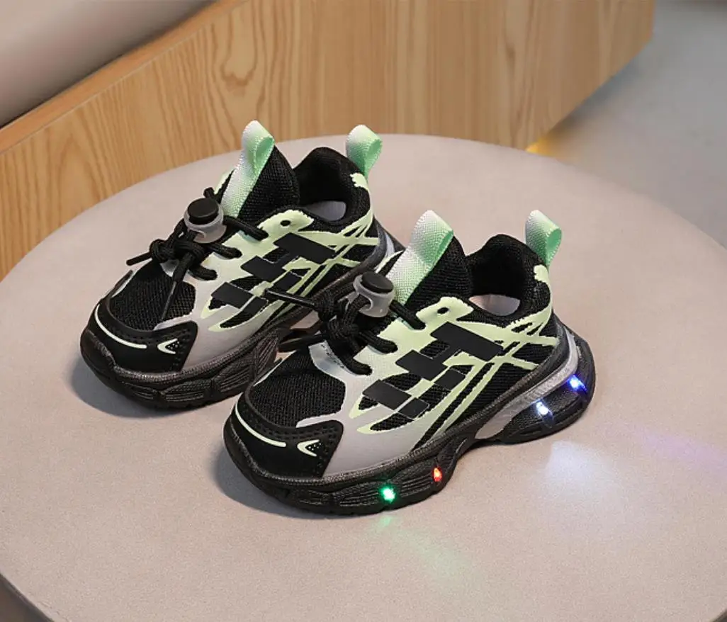 

Spring Summer Children Sneakers 2024 New Style Boys Mesh Breathable Non-slip Soft-soled Running Shoes Toddler Tennis Sports Shoe