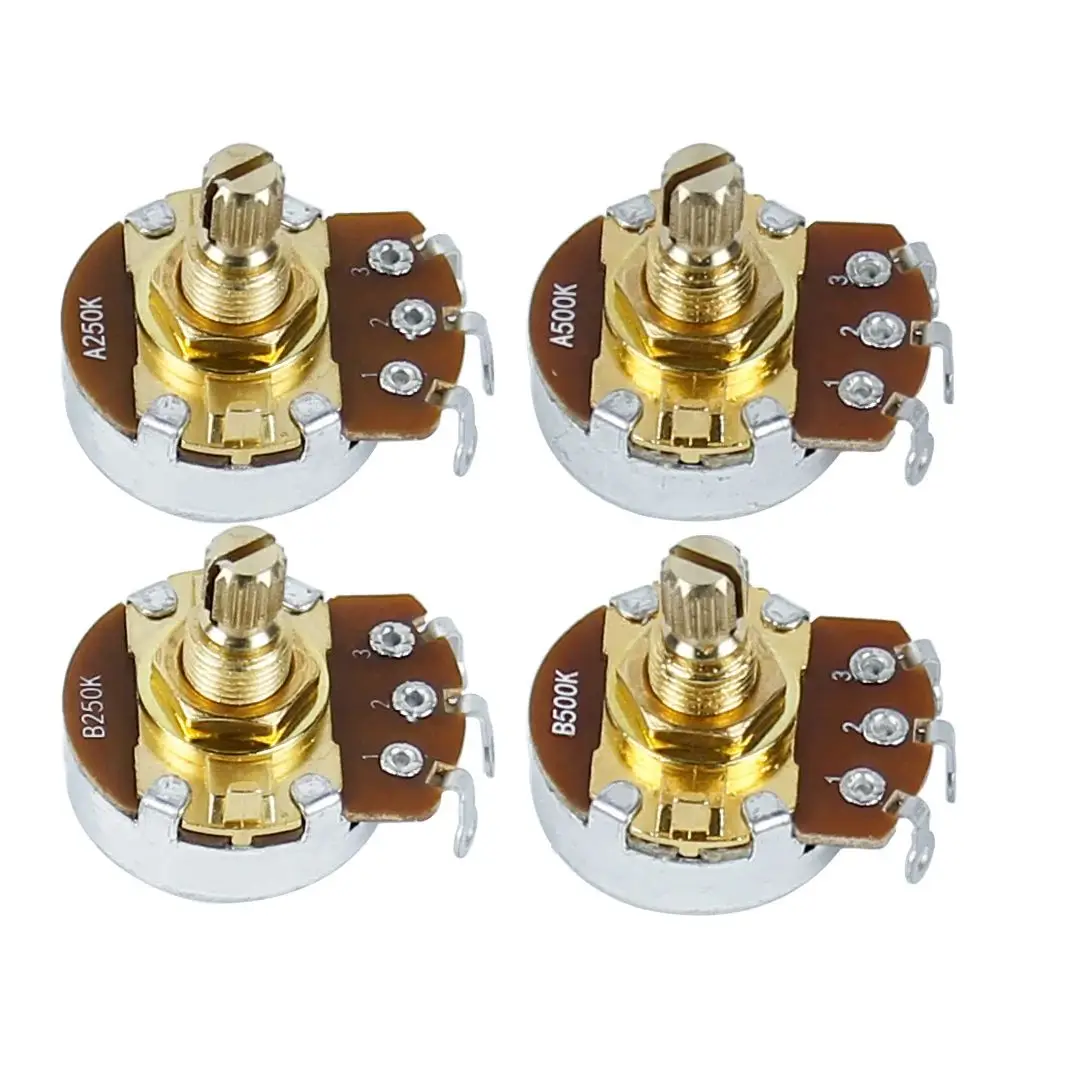4PCS Potentiometer Guitar Pots 500K 250K Choose Electric Guitar Parts