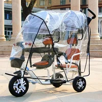 Twin Stroller Rain Cover Baby Pram Universal  Accessories Baby Stroller Windproof Warm Dust Proof Cover