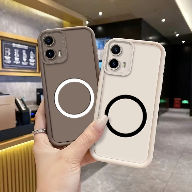 Shockproof Silicone Soft Protective Phone Case with Magnetic Sticker - Bumper Cover