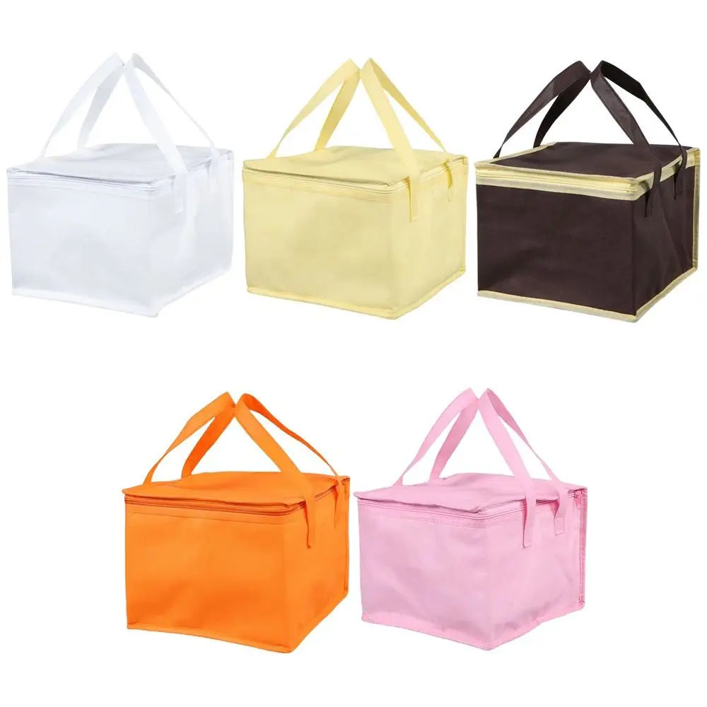 신형 휴대용 단열 쿨러 백 틴 포일 지퍼 음료 보관 단색 냉장 백 야외 캠핑 피..