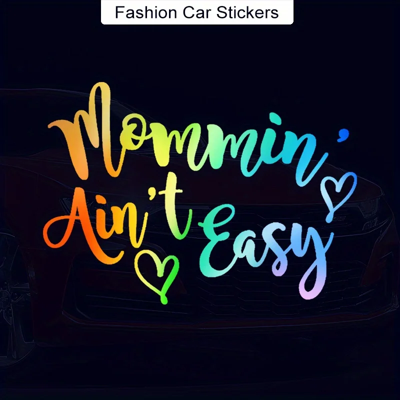 

Mommin Aint Easy Car Stickers Car Doors And Windows Decoration Car Accessories Vinyl Decal