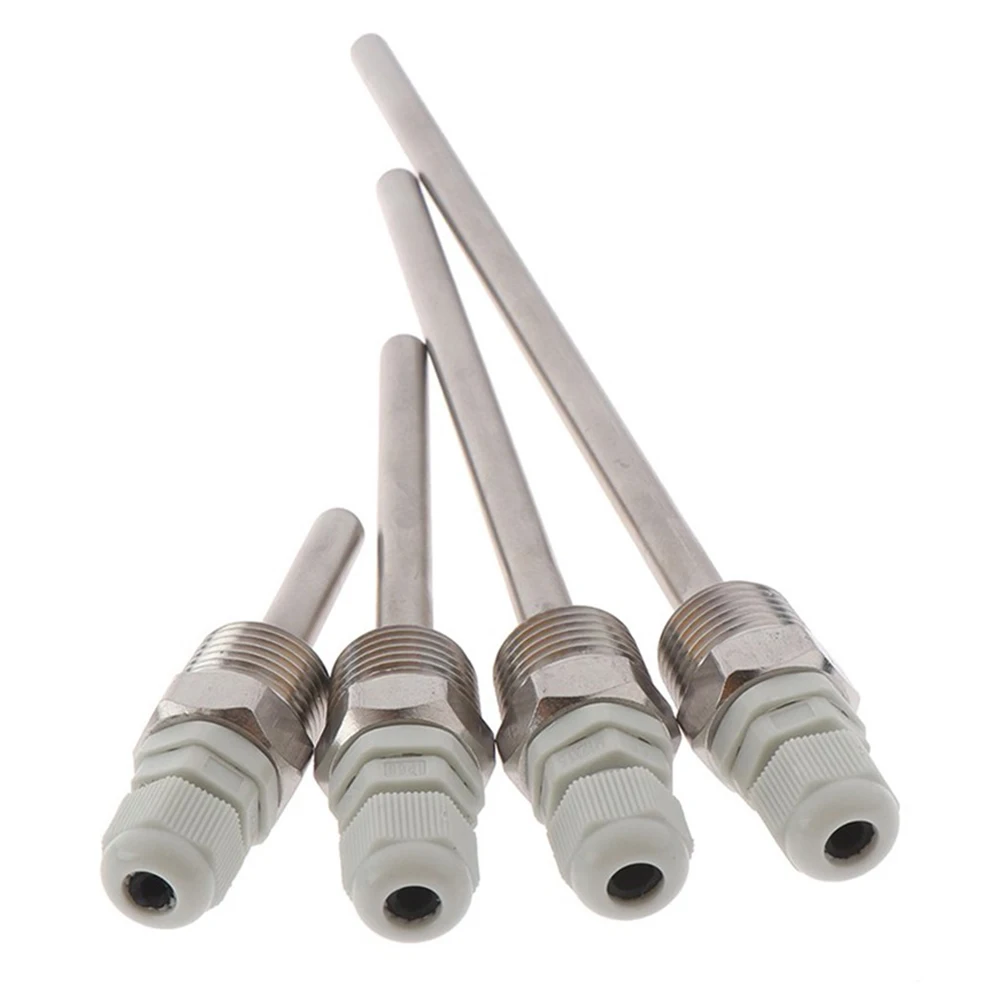 Casing Thermowell Temperature 2Mpa Max 30-200mm 304 Stainless Steel For Temperature Sensor Thermowell High Quality 500mm stainless steel thermowell 1 2 npt threads for temperature sensors