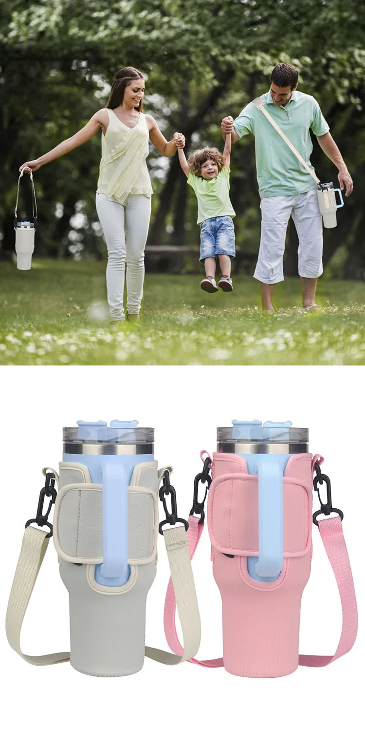 40oz Stanley Carrier Sleeves  Water Bottle Carrier Bag For Stanley Qu –  Mommin' Out & More