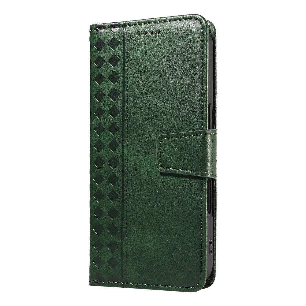 Magnetic Luxury Leather Phone Case with Cat Dandelion Design