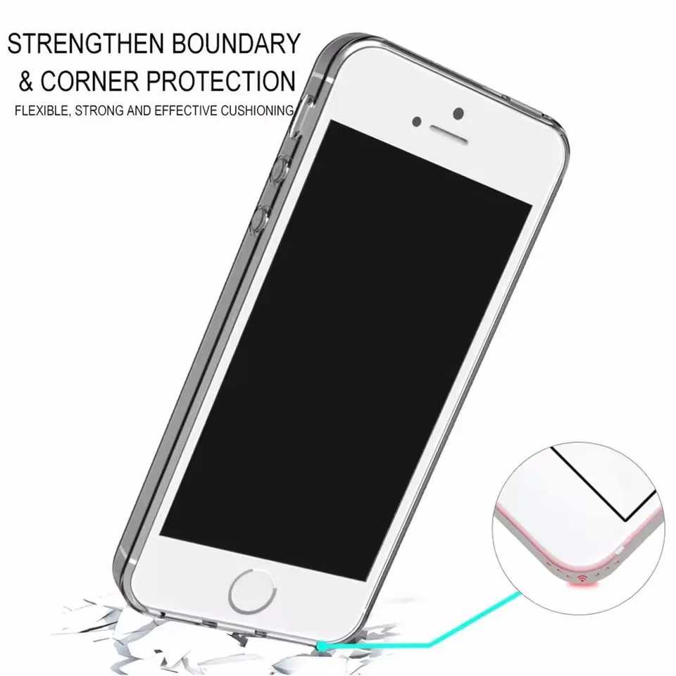 Transparent Clear Silicone Soft TPU Phone Case Cover