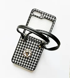 Luxury Korean 3D Bow Camellia Portable Bracelet Shockproof Cover for Z Flip 5 (E)