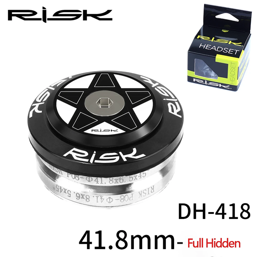 RISK Road Built in Hidden Bicycle Headset For 41mm/41.8mm/42mm Tube With 28.6mm Straight Pipe Fork Bicycle Accessories