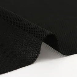 Breathable 3D Mesh Fabric Upholstery Material for Dustproof & Soundproof Applications (Black)