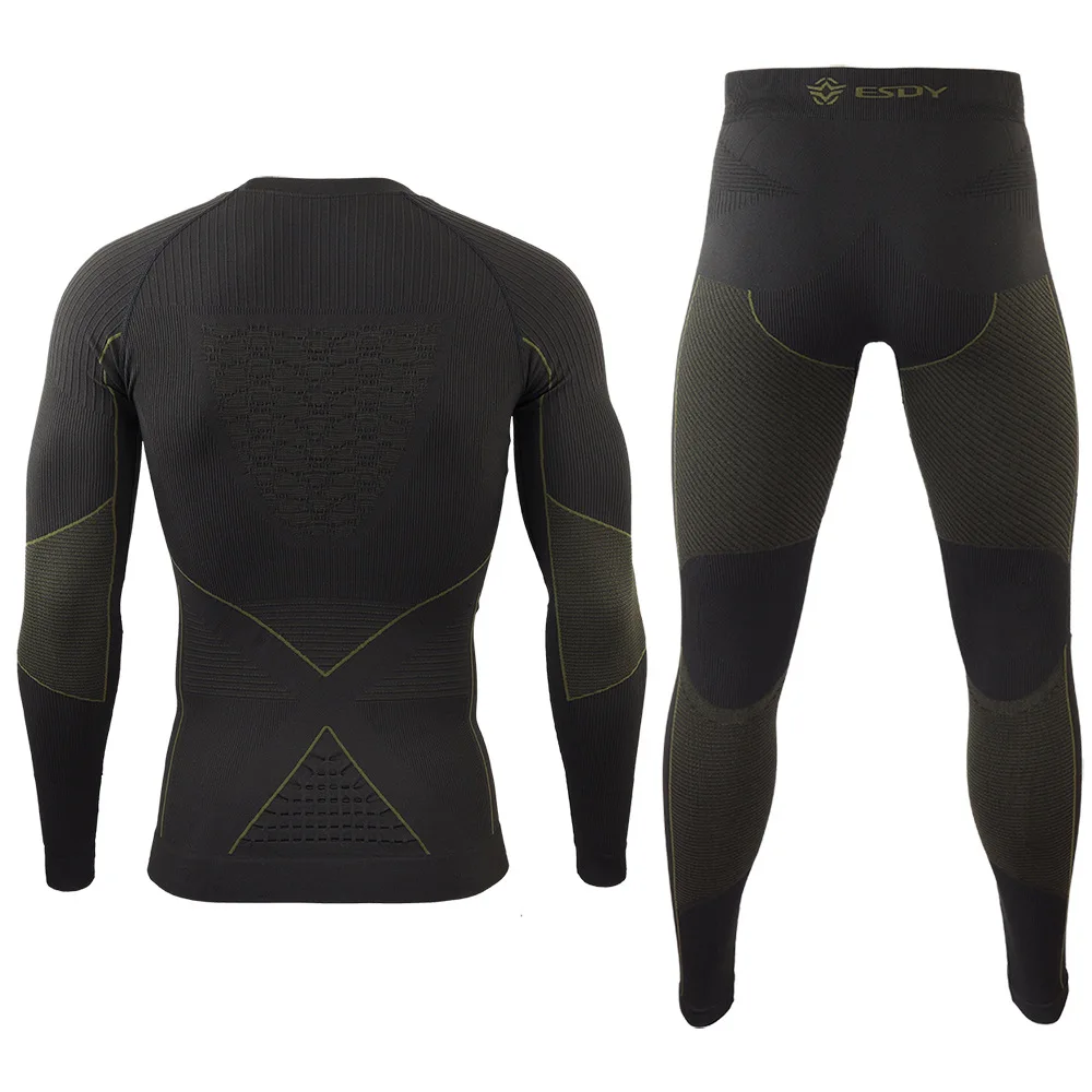 Seamless Tight Tactical Thermal Underwear Men Outdoor Sports Function Breathable Training Cycling Thermo Underwear Long Johns thermal underwear set,thermal underwear