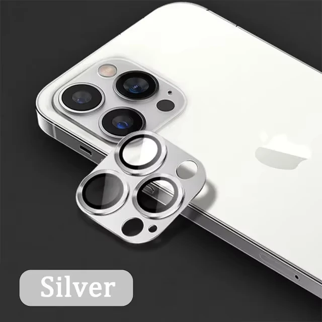 Premium Full Cover Metal Camera Lens Protector with Tempered Glass - Back Cover Accessory