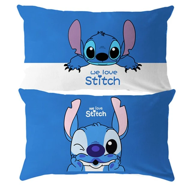 Juste de coussin de dessin animé Disney CAN o Stitch, taies d