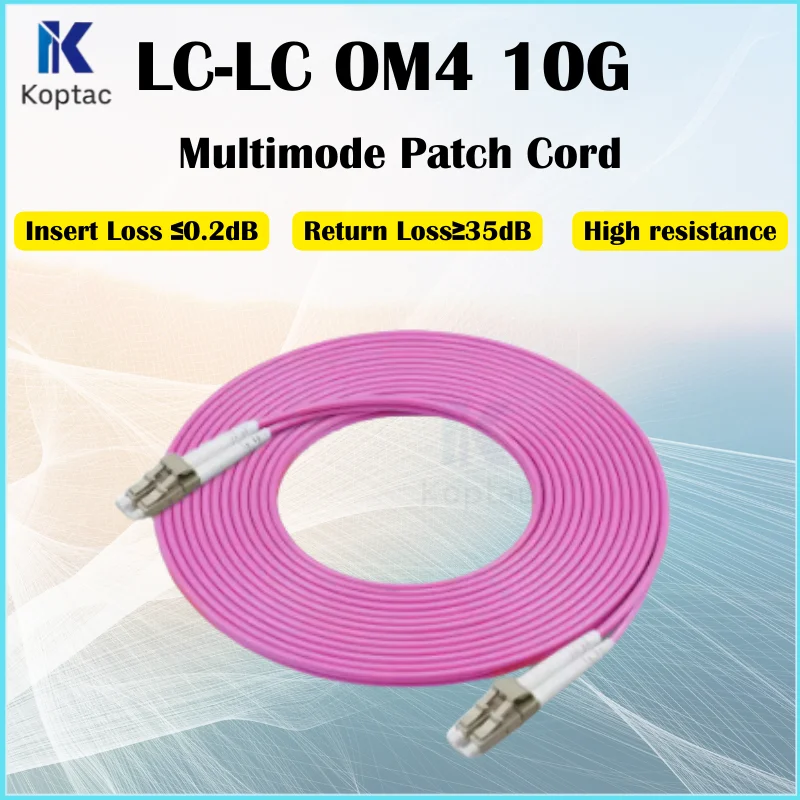 1PCS 10G OM4 Fiber Patch Cord Cable LC-LC 50/125 2.00mm 2 Core ...