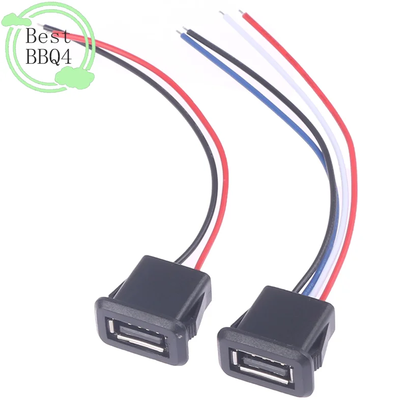 1Pcs USB 2.0 여성용 전원 잭 USB2.0 충전 포트 커넥터(케이블 포함) USB 충전기 소켓 도매(1BBQ4)