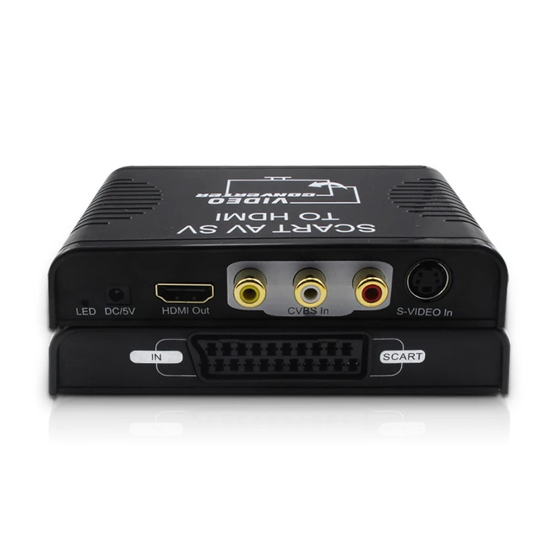 S-Video Composite Av Scart A Hdmi Converter Switch Box 3-In-1 1080P Scart + S-Video + Convertitore Da Av A Hdmi Per Lettore Dvd Stb Hdtv