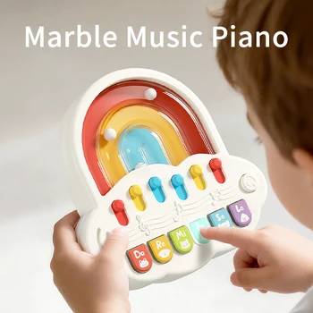 Tastiera Elettronica Giocattolo per Bambini con Luci Arcobaleno e Intrattenimento Multimodale
