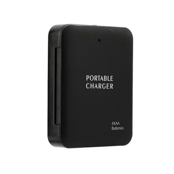1Pc Nuovo 4 Slot Batteria AA USB Power Bank Caricatore Scatola Caricabatteria Scatola di ricarica di emergenza Base di ricarica per telefono cellulare
