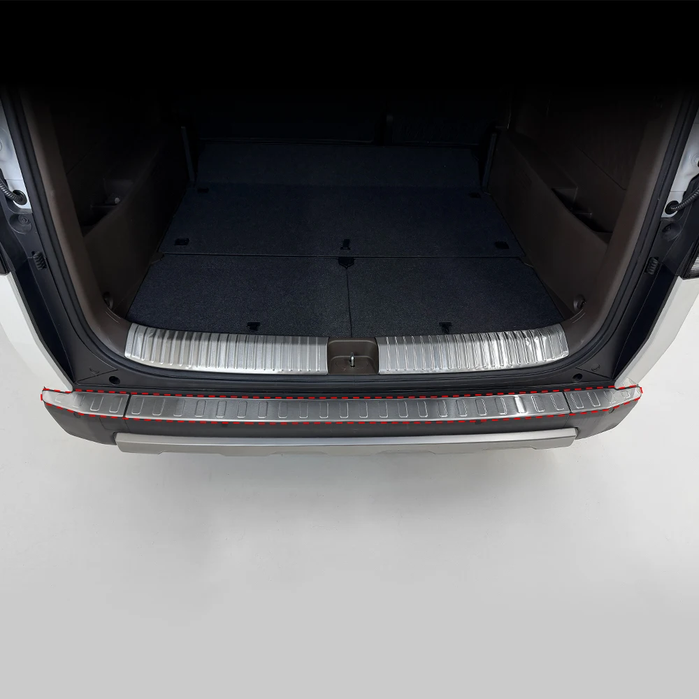 기아 PV5 2025-2026 LHD/RHD 스테인리스 리어 트렁크 이너 스레숄드 가드 테일게이트 아웃사이드 페달 커버 프로텍터 자동차 액세서리