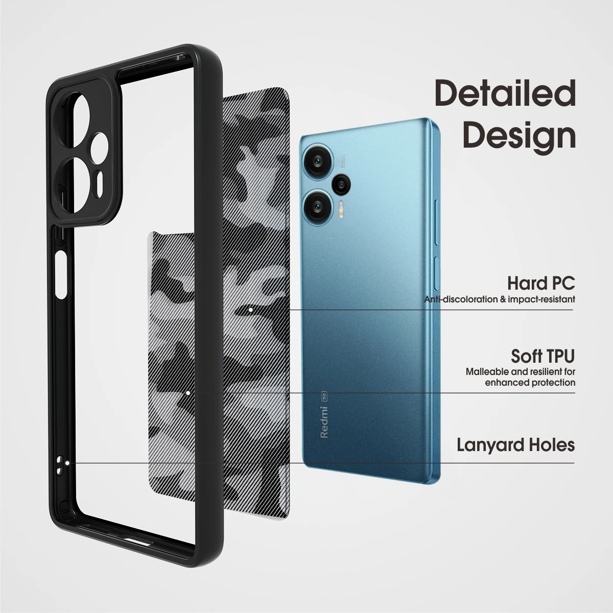 Camouflage Transparent Phone Protective Case