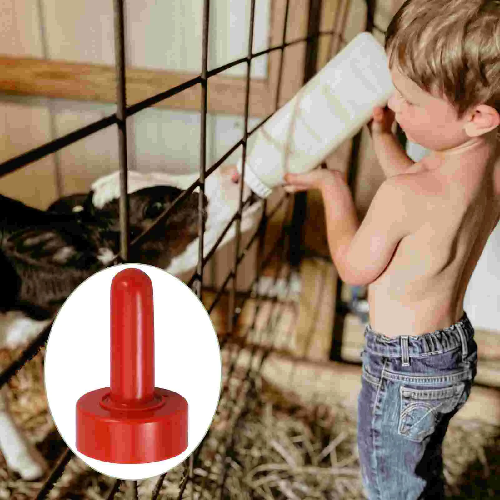 5 Pcs Calf Milk Drink Bottle Sheep Feeding Pacifier Lamb Livestock Nursing Cow