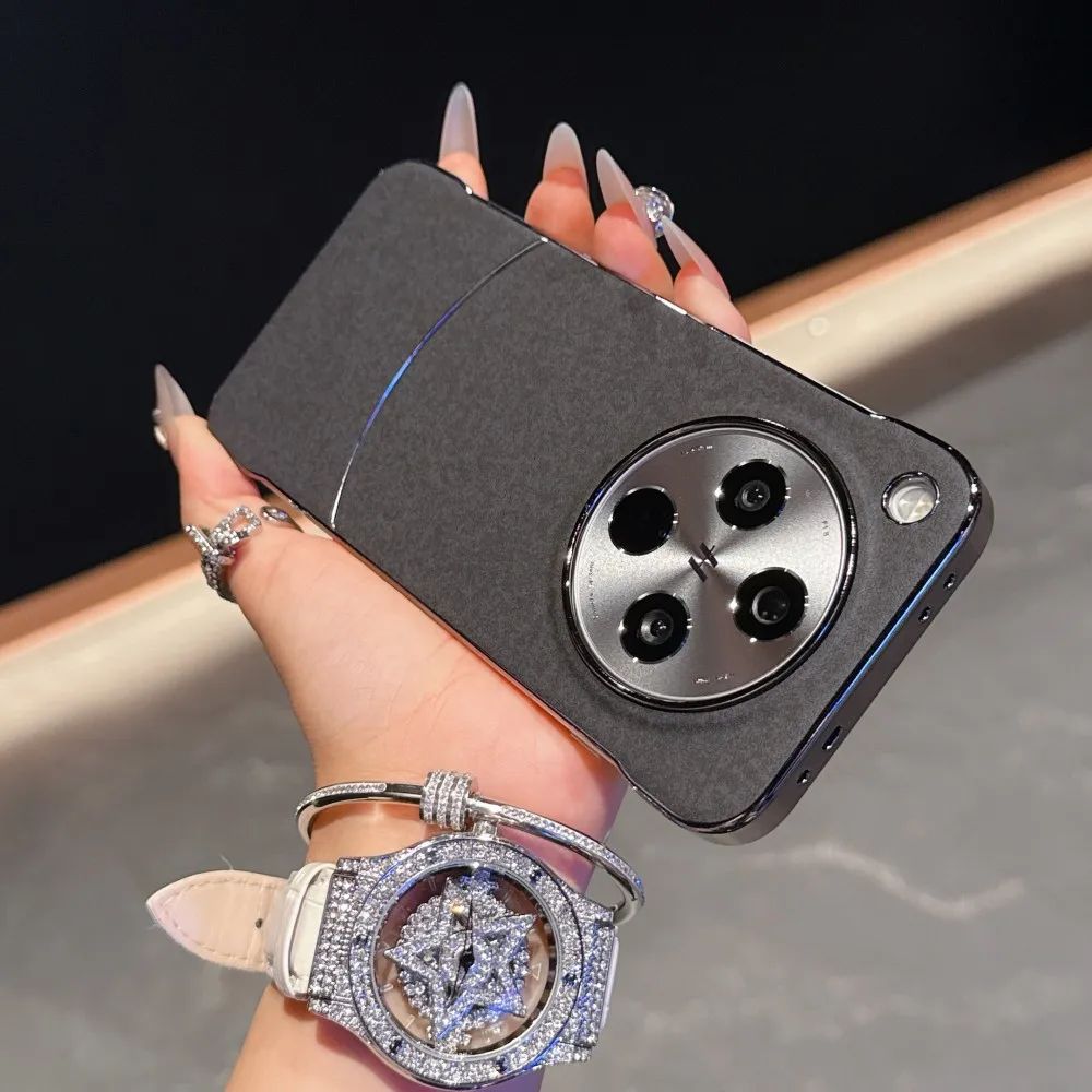 Slim Magnetic PU Leather Case with Wireless Charging