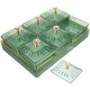 1 set of Snacks Plate Appetizer Platter Dish Household Fruit Desserts Candy Plate Dried Fruit Snack for Party Pastry Nuts Dish 1