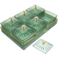 1 set of Snacks Plate Appetizer Platter Dish Household Fruit Desserts Candy Plate Dried Fruit Snack for Party Pastry Nuts Dish 1