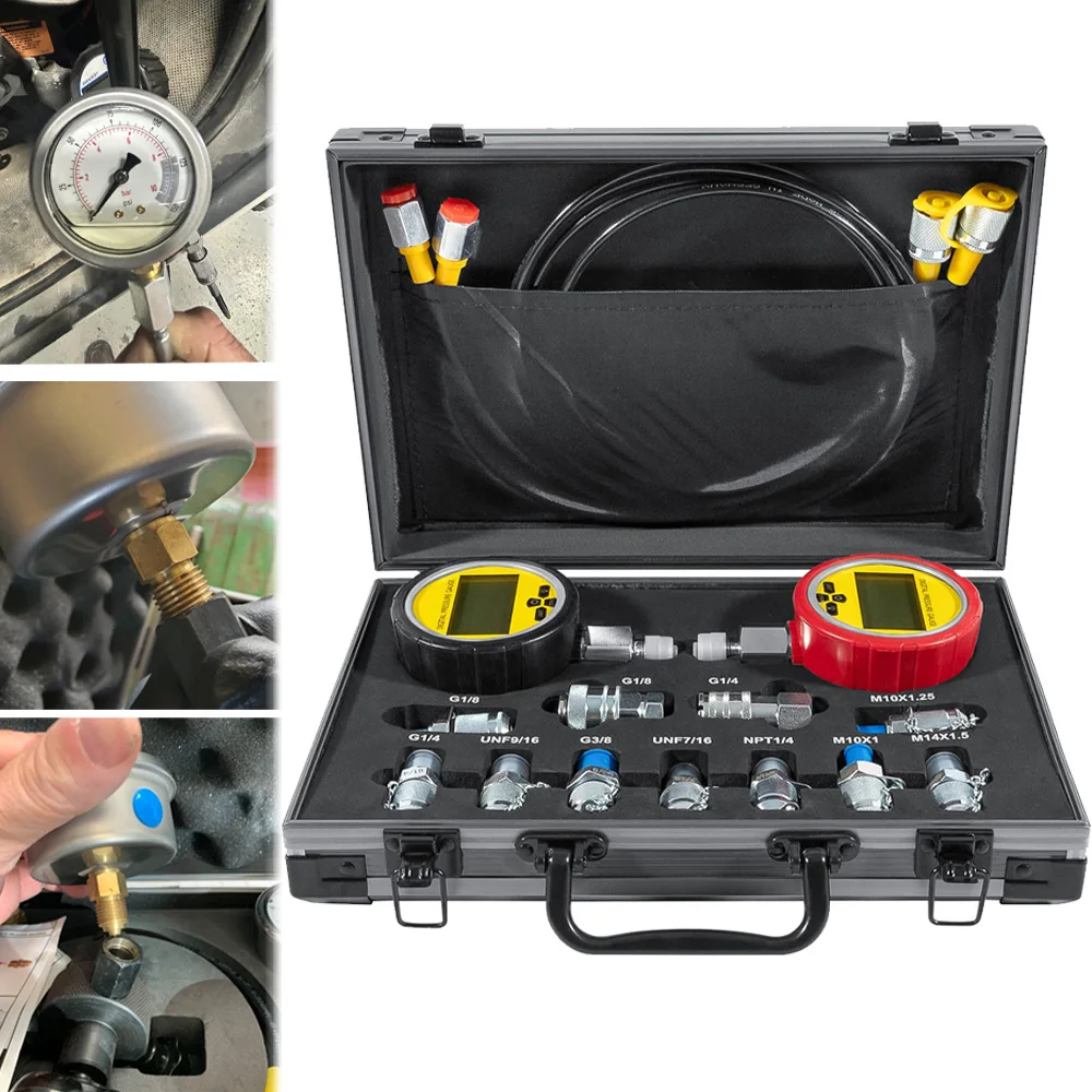 70M Hydraulic Pressure Test Checker Kit 10000PSI/70MPa Digital Pressure ...