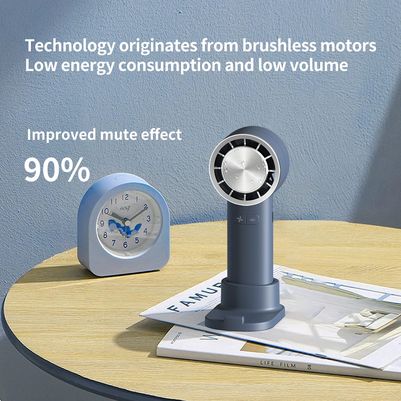 NEW Mini Handheld Fan Cold Compress Air Cooling Fan 2000mAh USB Rechargeable Electric Fan Outdoor Handy Bladeless Turbo Fan