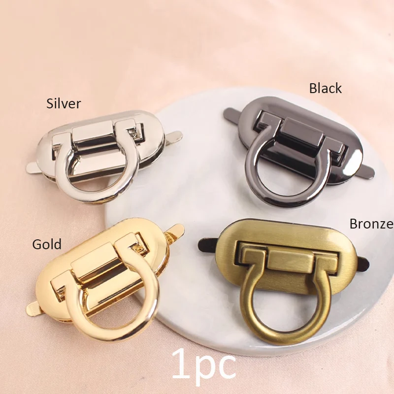 Metal Clasp Turn Lock Oval Metal Clasp Twist Lock For DIY Handbag Craft Bag Purse Bags Hardware Bag Accessory 4 Colors Optional