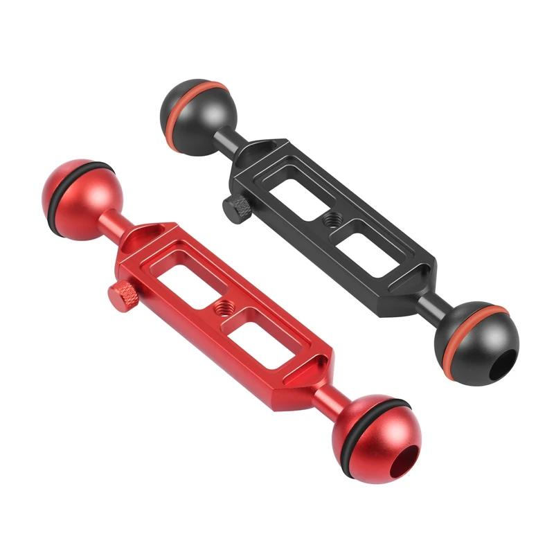 

Diving Support 20Cm Adjustable Length With Ballhead 25Mm Diameter 1/4 Inch Screw Hole Diving Bracket Black
