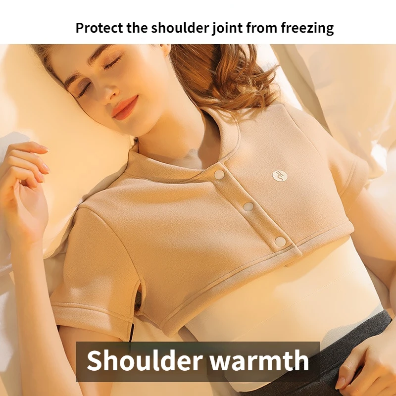 

De Velvet Shoulder Protector Women Plus Velvet Sleep Shoulder Anti-chill Neck Shoulder Mugwort Physiotherapy Warming Shawl New
