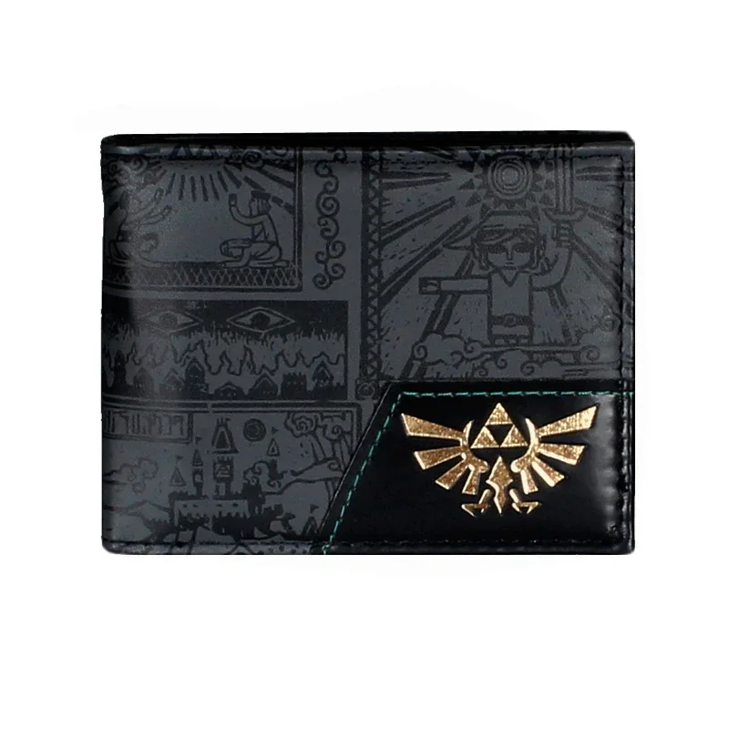 Anime Zelda Link Wild Breath Portafoglio Per Donna Uomo Porta Carte Di Credito Clip Bag Cartoni Animati Cosplay Portafogli Corti Giocattoli Regali