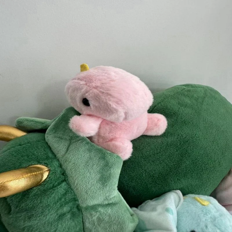 Triceratops Dinosaur Stuffed Animals With 3pcs Small Dinosaur Toys For Chiristmas Plush Toys with Zippered Pocket in Stomach plush toys