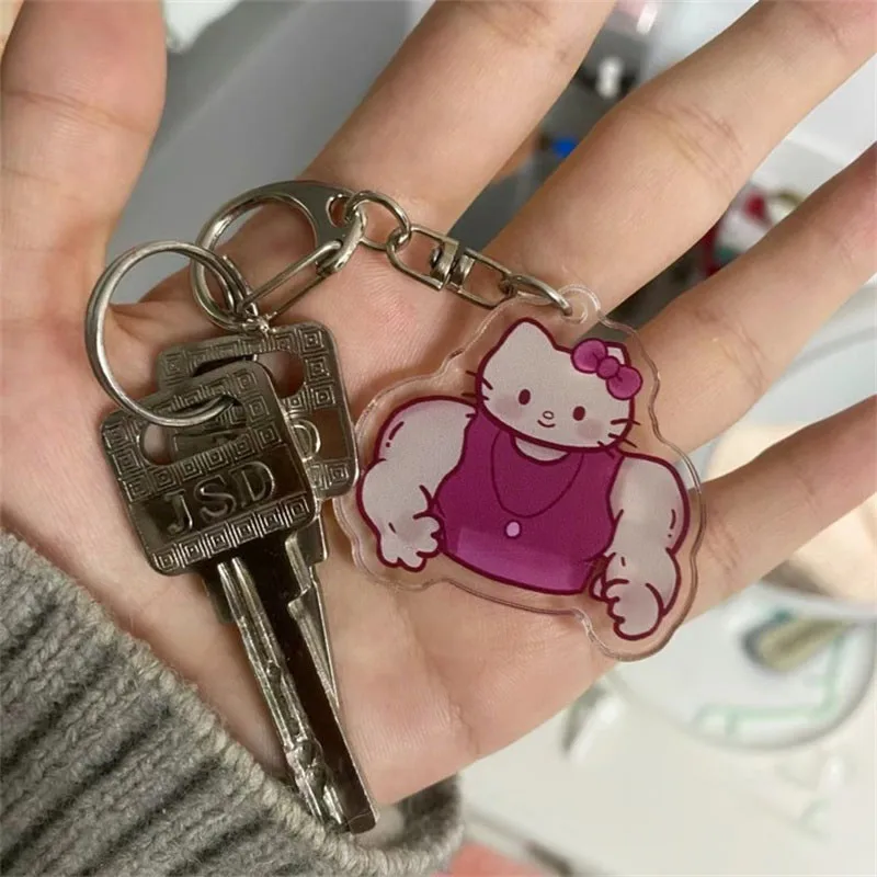 Plush Keychain Key Chain Bunny Keychain Balloon Dog Keychain Hello Kitty Sanrio Keychain Anime Kuromi My Melody Acrylic Keyring Kawaii Cinnamoroll Pochacco Pendant Christmas Gifts