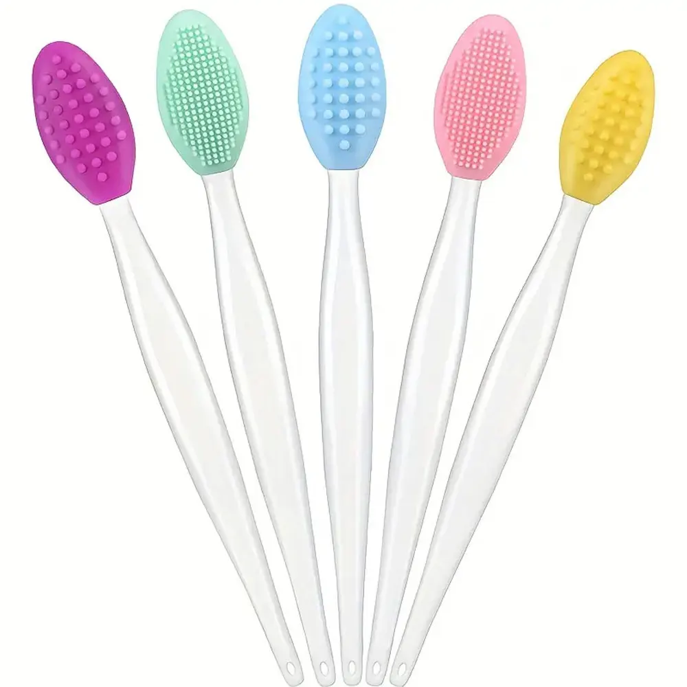 Facial cleansing brush,acne and blackhead removal tools 5pc Silicone Pore Brush Double-Sided Black Head Cleaning Tool