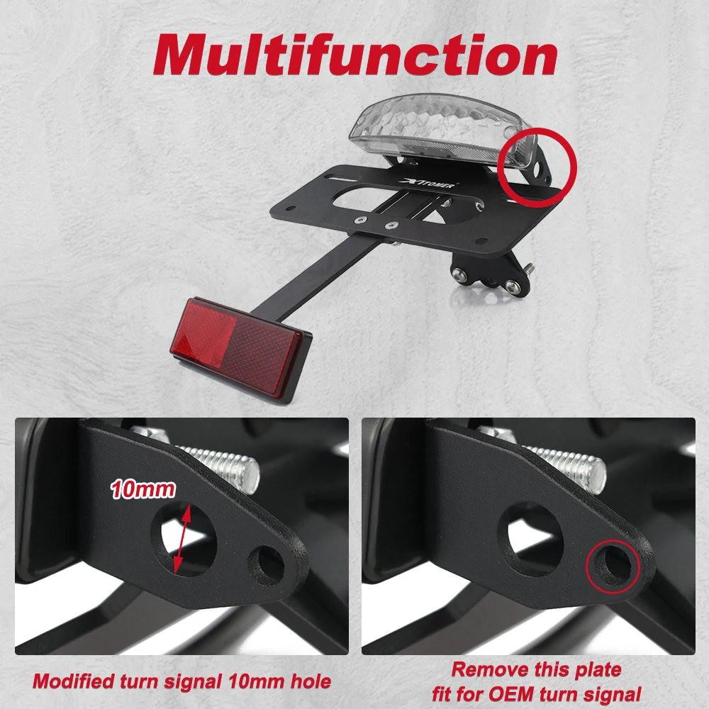 Rear Tail Tidy Fender Eliminator Kit Registration License Plate Holder Bracket For KTM 790 Duke -2025 DUKE 890 R DUKE 890 GP