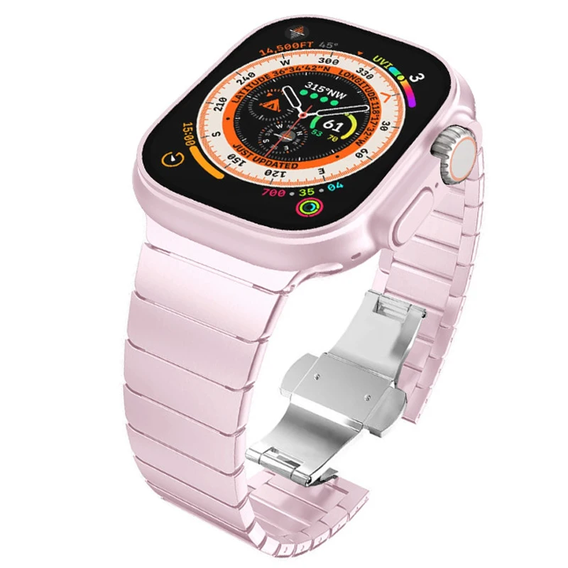 

Stainless Steel Strap For Apple Watch Band 49mm 45mm 44mm 41mm 40mm 42mm 38mm correa Bracelet iwatch Series Ultra 2 9 8 7 5 6 SE