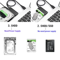 USB 3.0 to SATA Cable Convert Splitter with DC Power Supply Port Up Sata III Data Cord PC 2.5inch HDD Laptop SSD Cable Adapter - Image 4